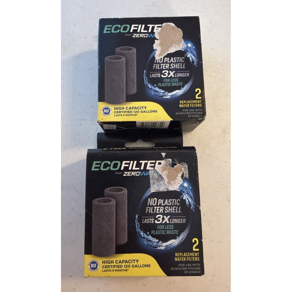 LOT OF 2 ECOFILTER from ZEROWATER 2-Pack Replacement Filters New